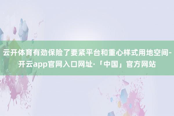 云开体育有劲保险了要紧平台和重心样式用地空间-开云app官网
