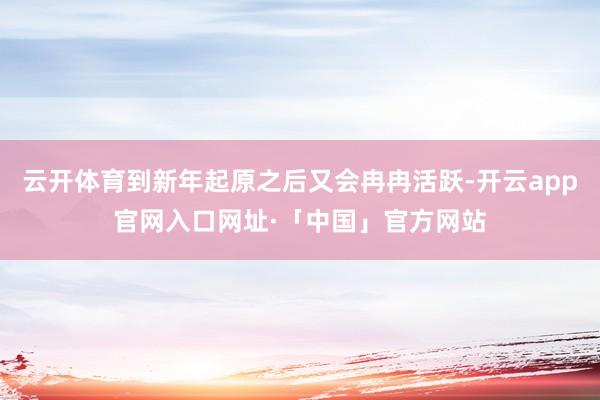 云开体育到新年起原之后又会冉冉活跃-开云app官网入口网址·